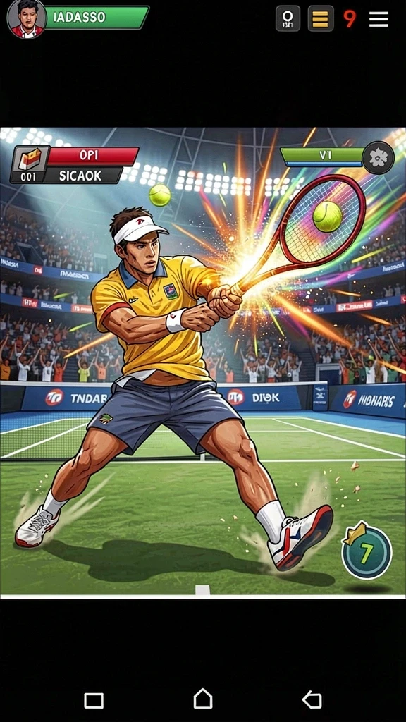 hokiarena - Screenshot menunjukkan karakter utama dalam misi action.